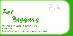pal magyary business card